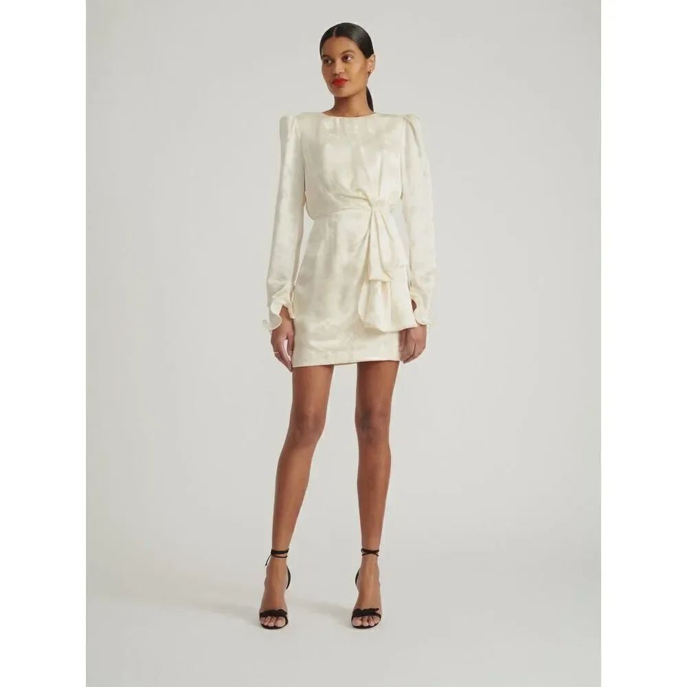 Saloni Debbie Silk dress tusk US4